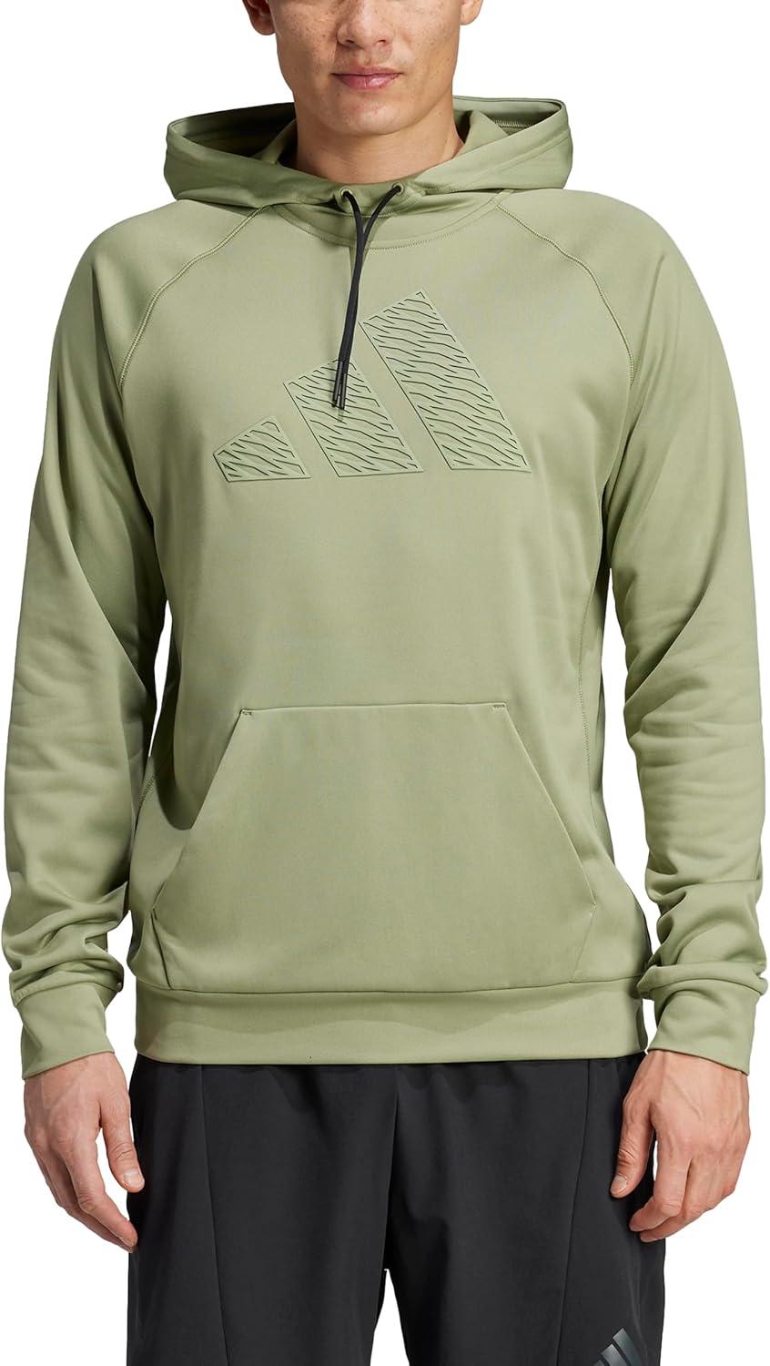 imageadidas mens Game and Go Big Logo Training HoodieTent Green