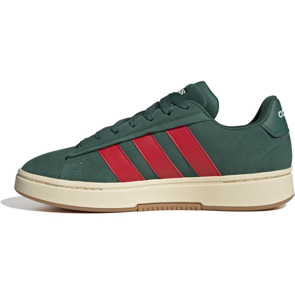 imageAdidas Mens Grand Court AlphaCollegiate GreenBetter ScarletOff White