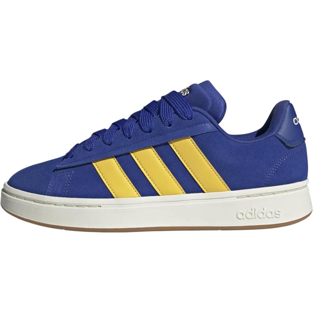 imageAdidas Mens Grand Court AlphaSemi Lucid BlueUtility YellowOff White