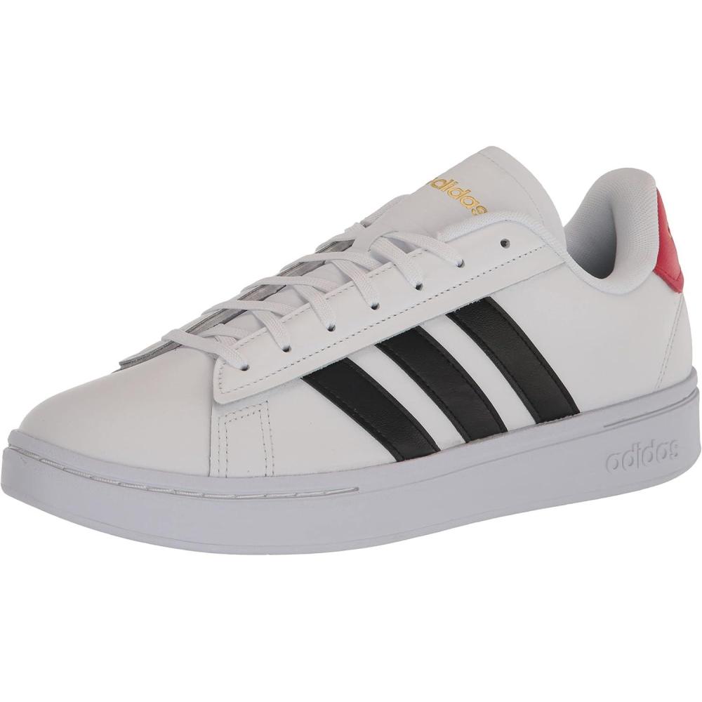 imageAdidas Mens Grand Court AlphaWhiteBlackBetter Scarlet