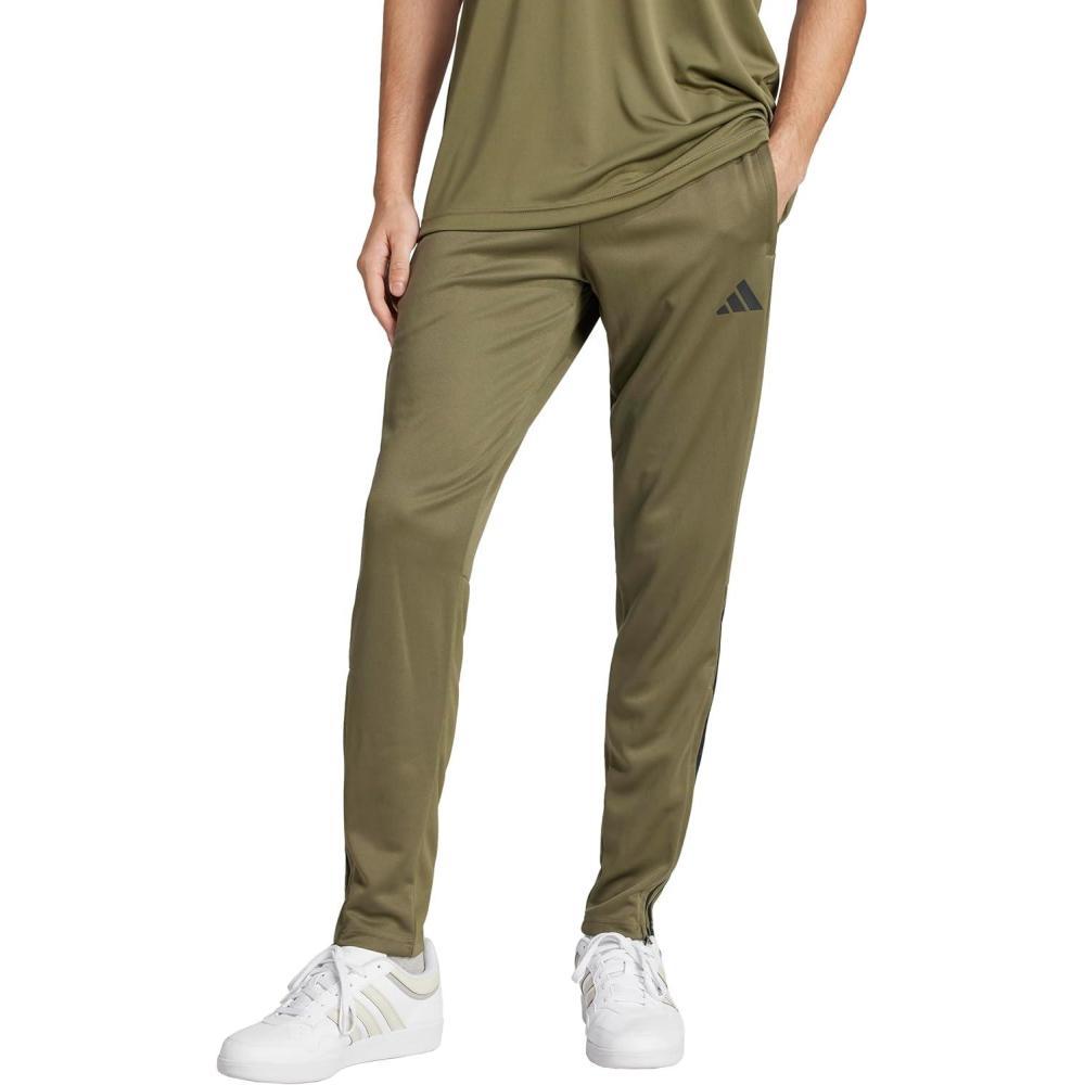 imageAdidas Mens Sereno Cut 3Stripes Slim Tapered PantsOlive StrataBlack