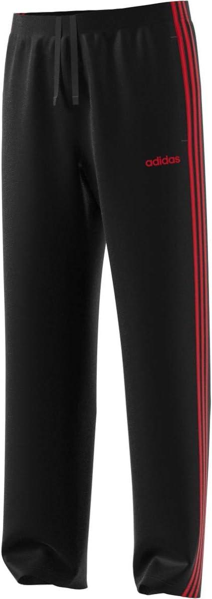 imageAdidas Mens Essentials 3Stripes Regular Tricot PantspantsBlackScarlet