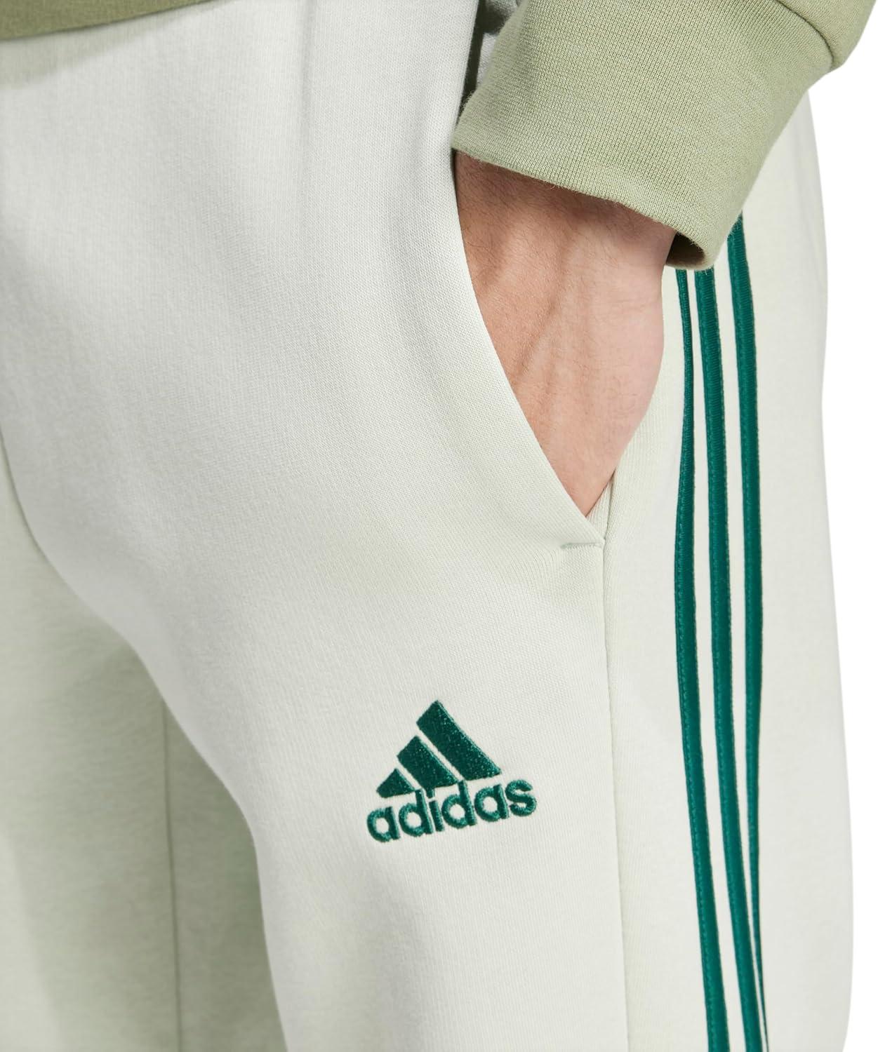 imageAdidas Mens Essentials 3Stripes Regular Tricot PantspantsLinen Green