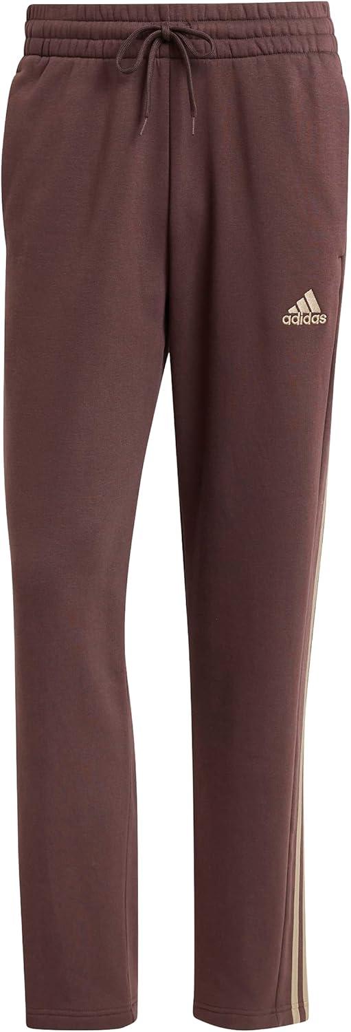 imageAdidas Mens Essentials 3Stripes Regular Tricot PantspantsShadow Brown
