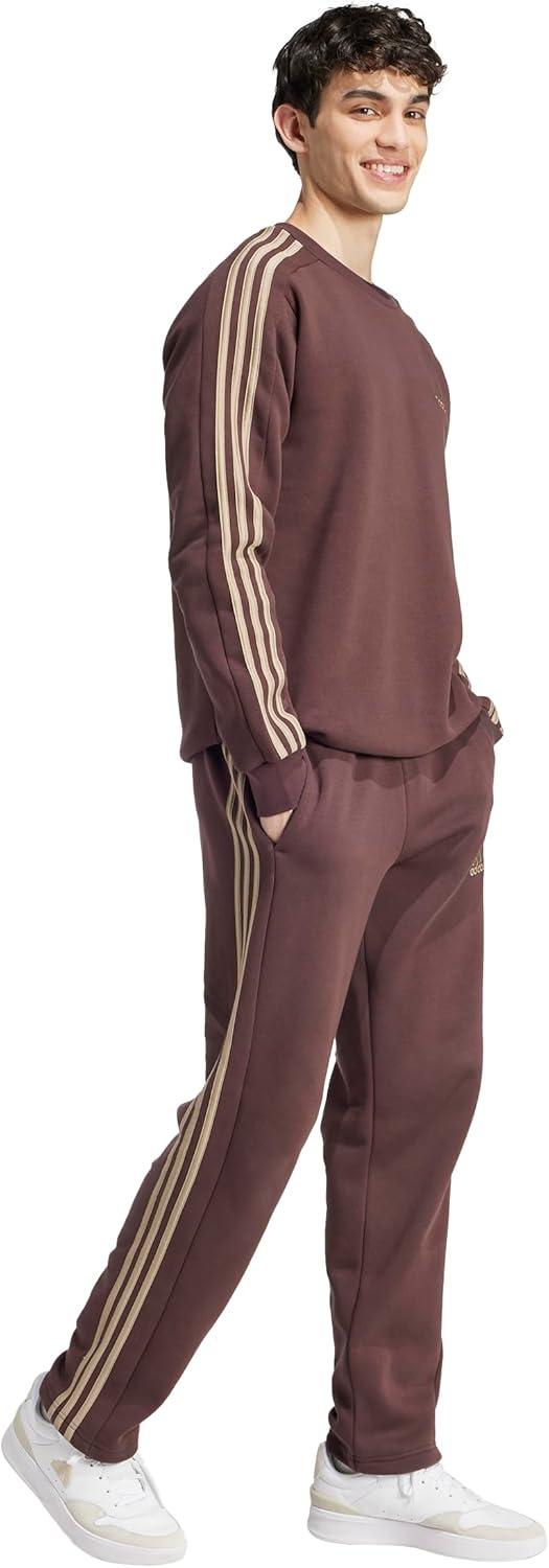 imageAdidas Mens Essentials 3Stripes Regular Tricot PantspantsShadow Brown