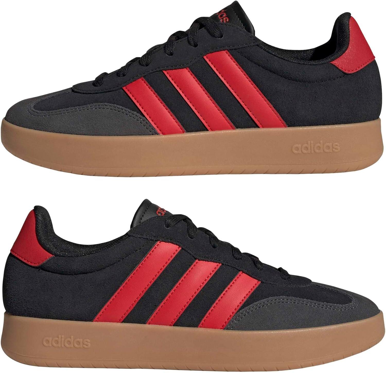 imageadidas Mens Barreda Fashion SneakersBlackBetter ScarletGum