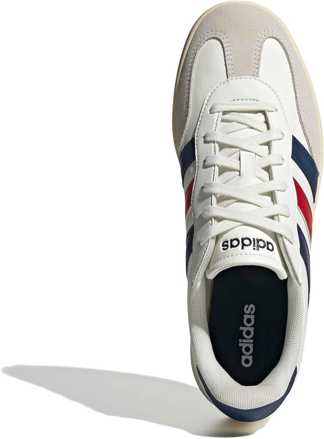 imageadidas Mens Barreda Fashion SneakersOff WhiteDark BlueBetter Scarlet