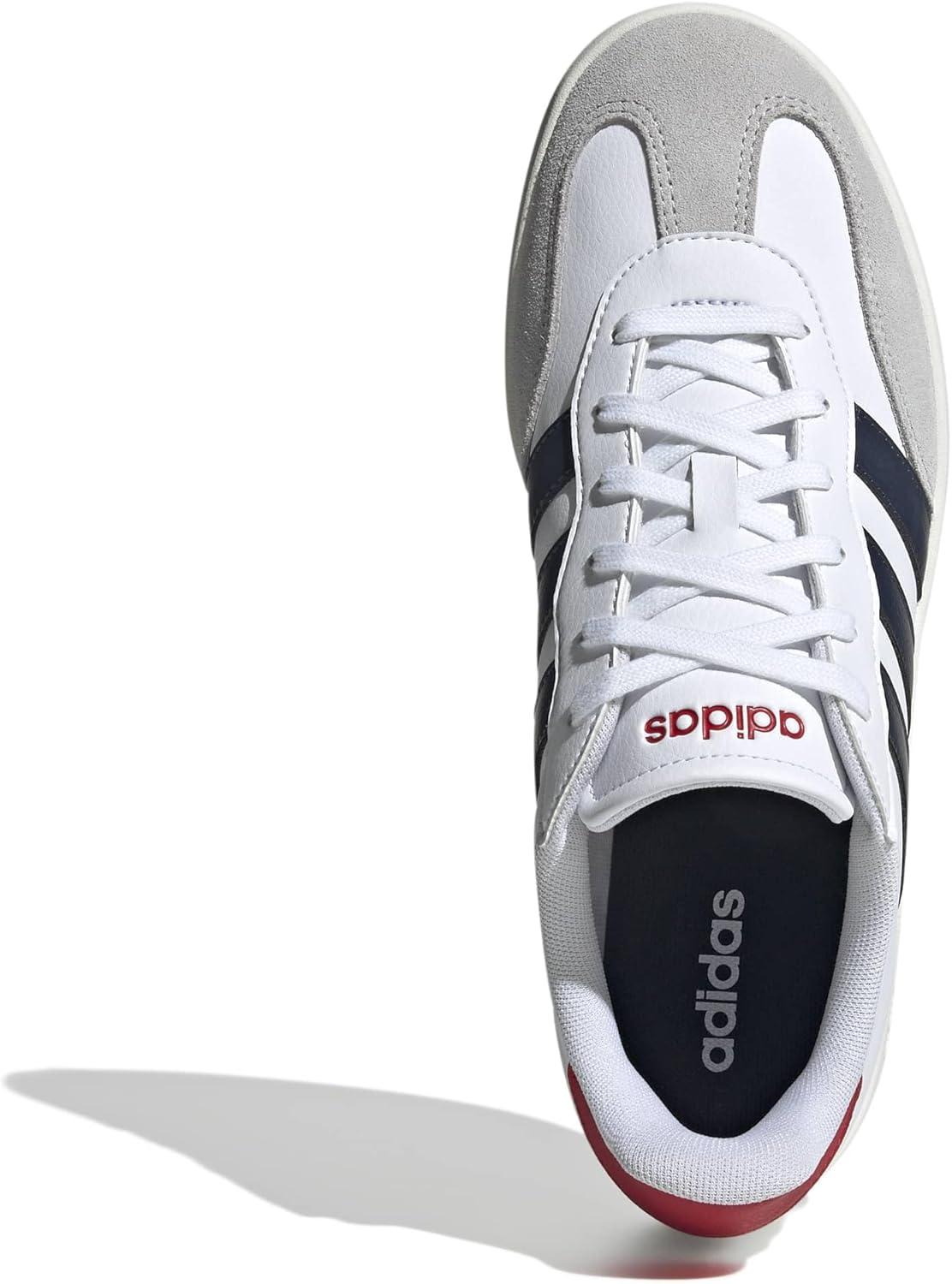 imageadidas Mens Barreda Fashion SneakersWhiteShadow NavyBetter Scarlet