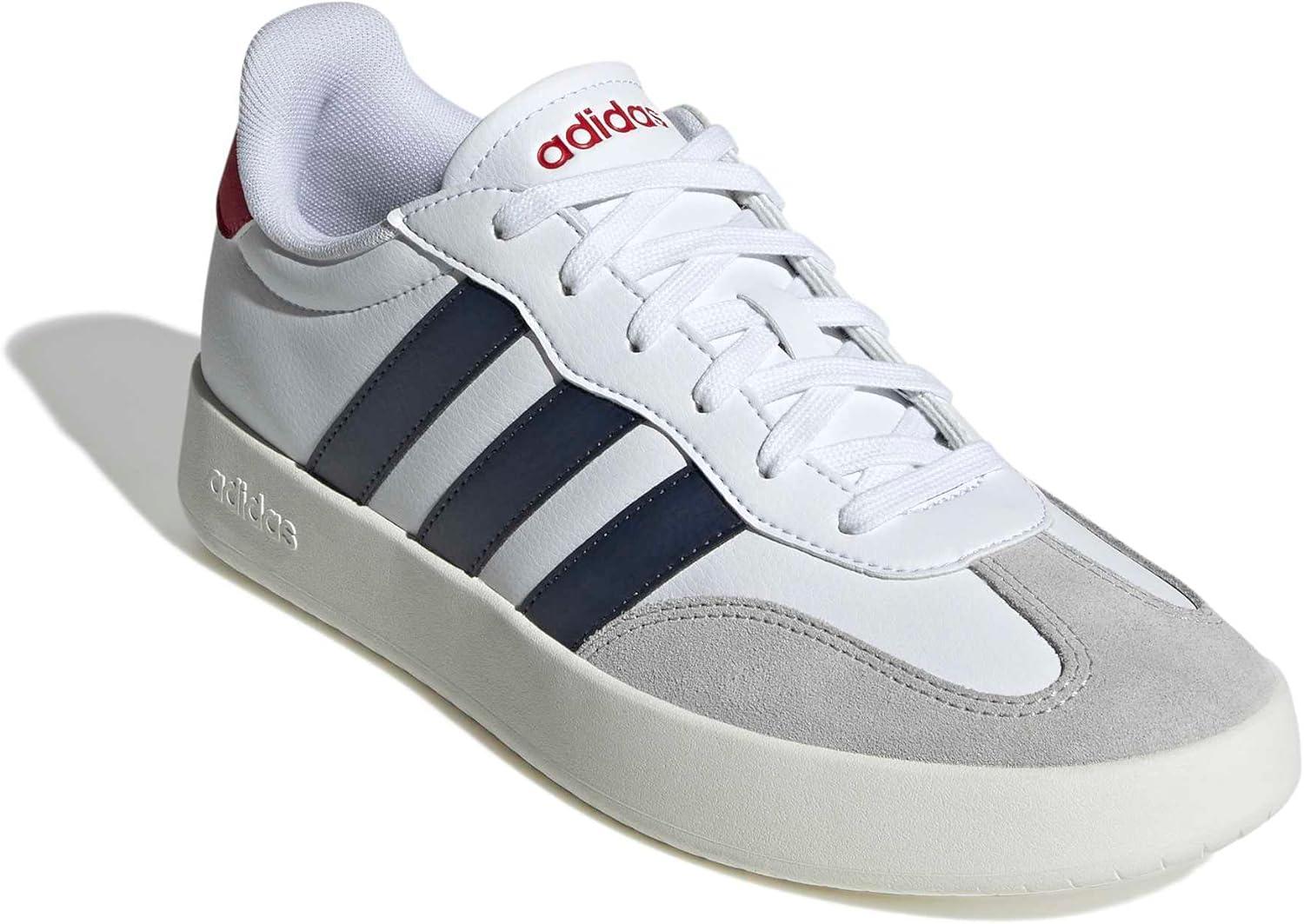 imageadidas Mens Barreda Fashion SneakersWhiteShadow NavyBetter Scarlet