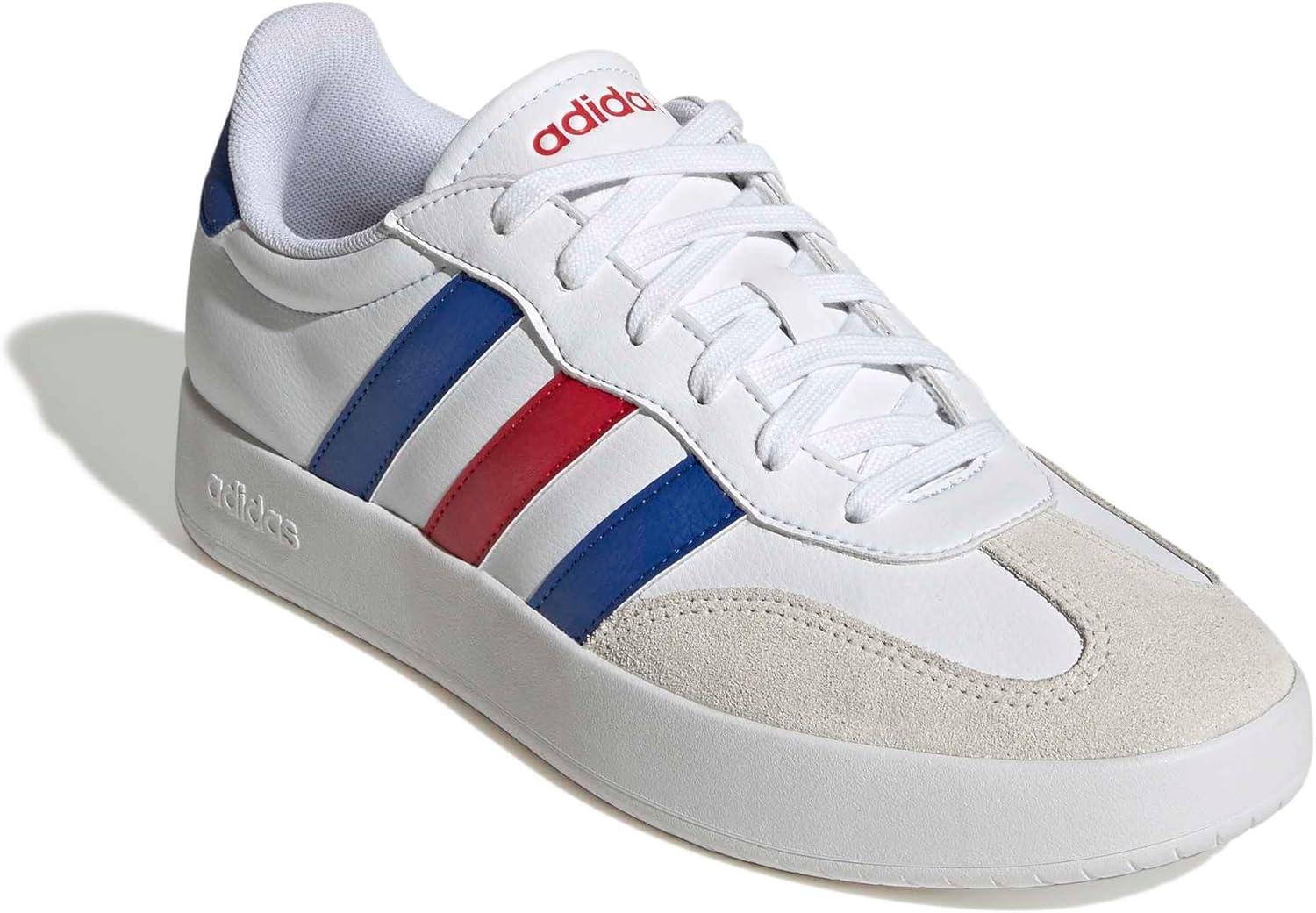 imageadidas Mens Barreda Fashion SneakersWhiteTeam Royal BlueBetter Scarlet