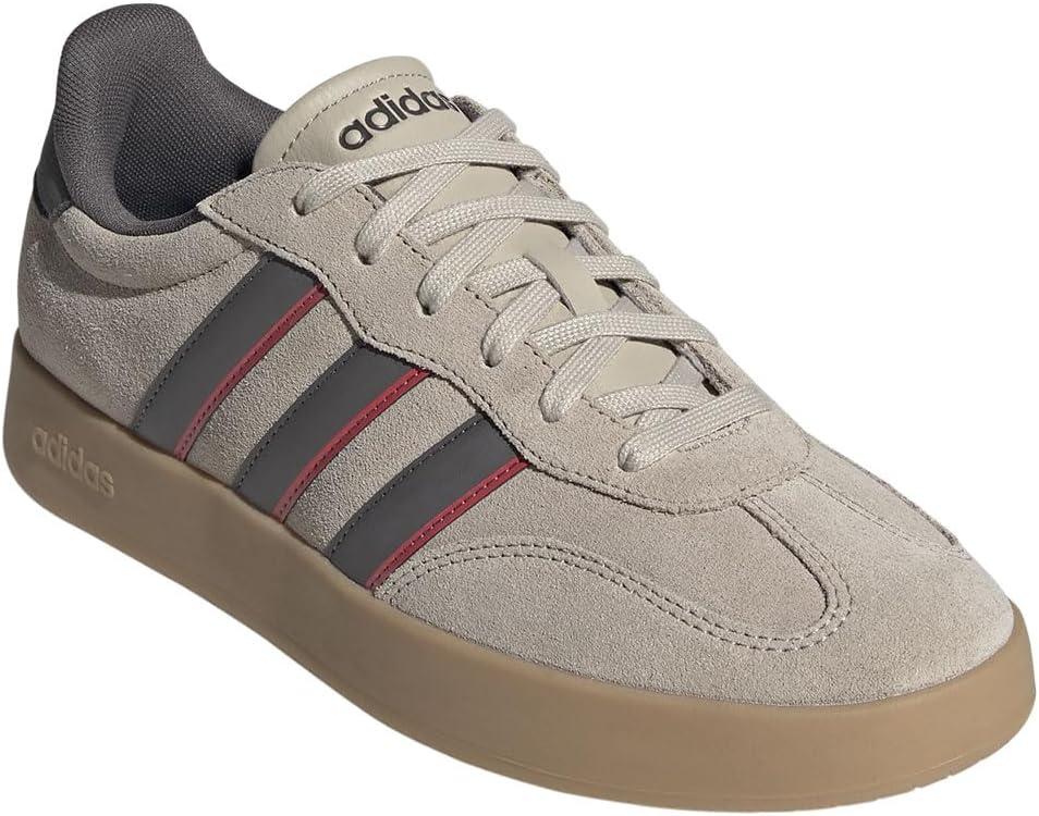 imageadidas Mens Barreda Fashion SneakersWonder BeigeCharcoalSemi Lucid Red