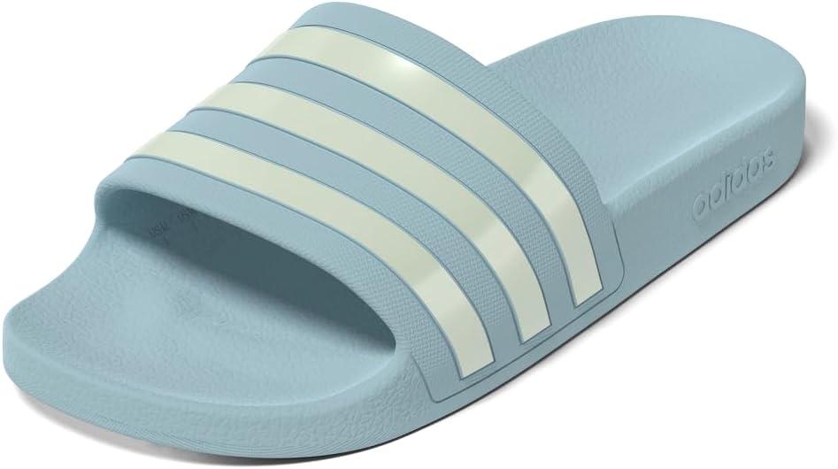 imageadidas womens Adilette AquaGlow BlueZero MetallicZero Metallic
