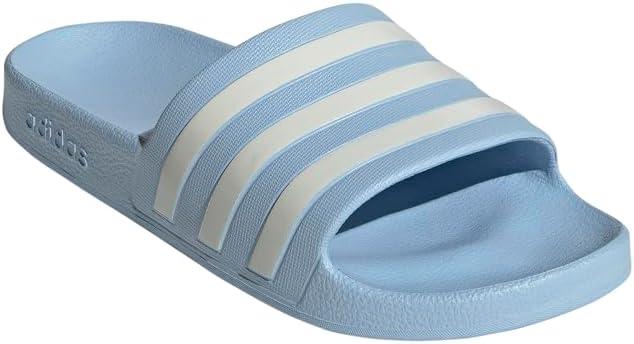 imageadidas womens Adilette AquaGlow BlueZero MetallicZero Metallic