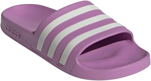 imageadidas womens Adilette AquaPreloved PurpleOff WhiteGrey