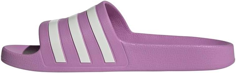 imageadidas womens Adilette AquaPreloved PurpleOff WhiteGrey