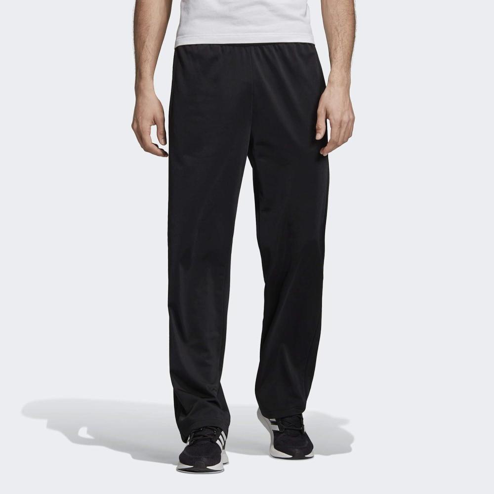 imageAdidas Mens Essentials 3Stripes Regular Tricot PantspantsBlackBlack