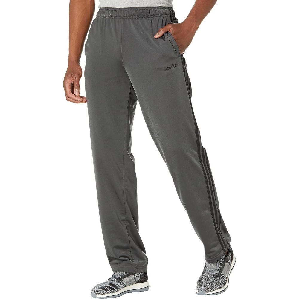 imageAdidas Mens Essentials 3Stripes Regular Tricot PantspantsSolid GreySolid GreyBlack