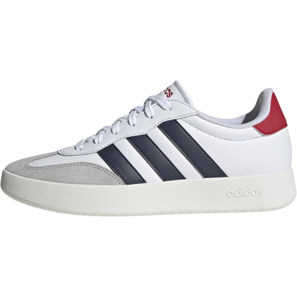 imageadidas Mens Barreda Fashion SneakersWhiteShadow NavyBetter Scarlet