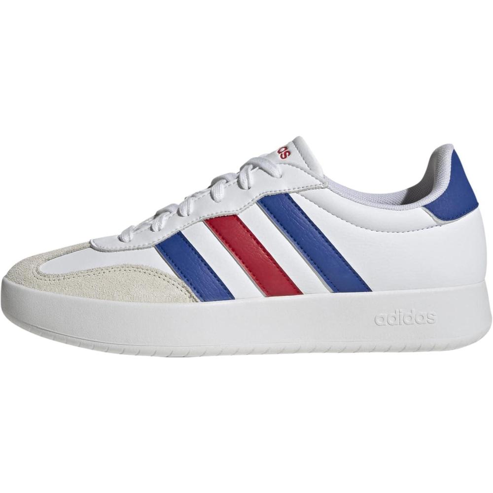 imageadidas Mens Barreda Fashion SneakersWhiteTeam Royal BlueBetter Scarlet