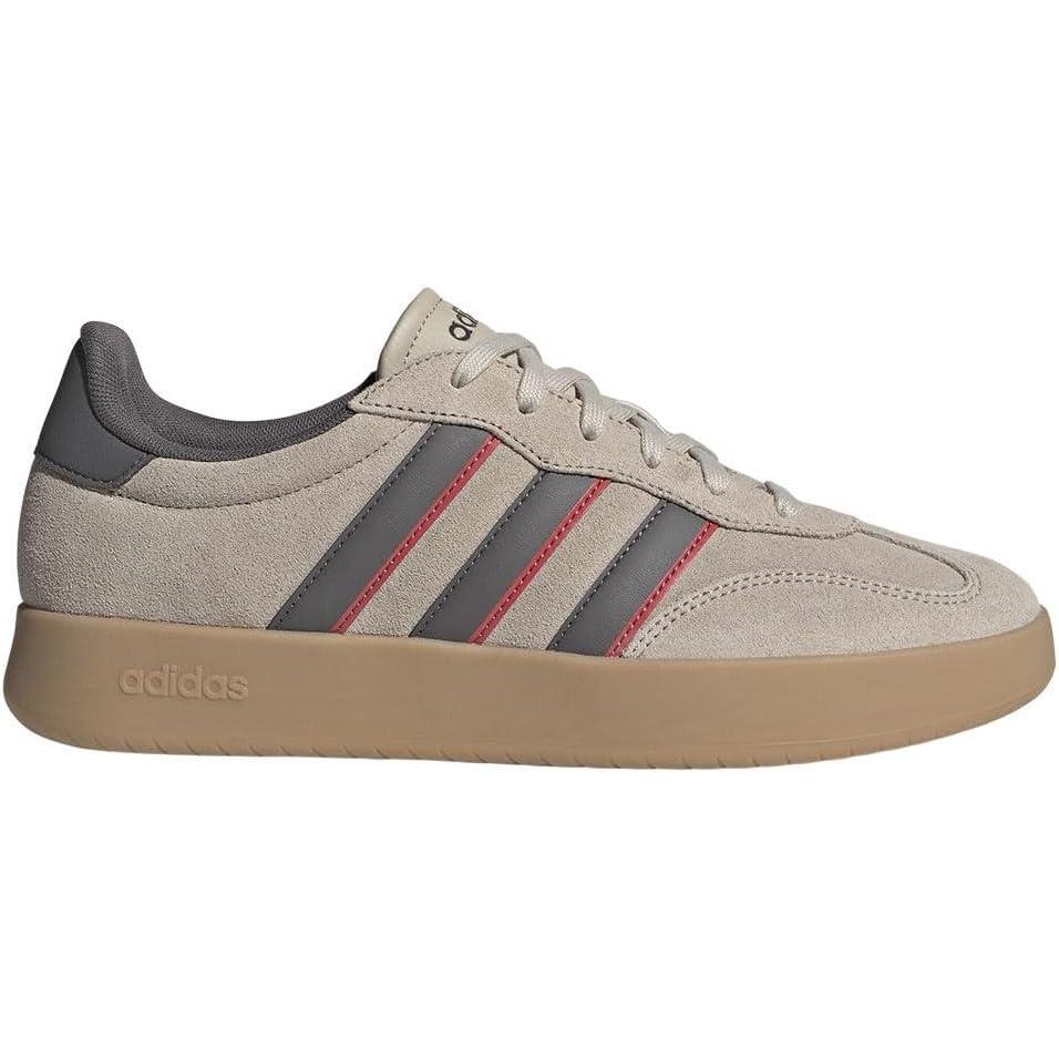 imageadidas Mens Barreda Fashion SneakersWonder Beige Charcoal Semi Lucid Red