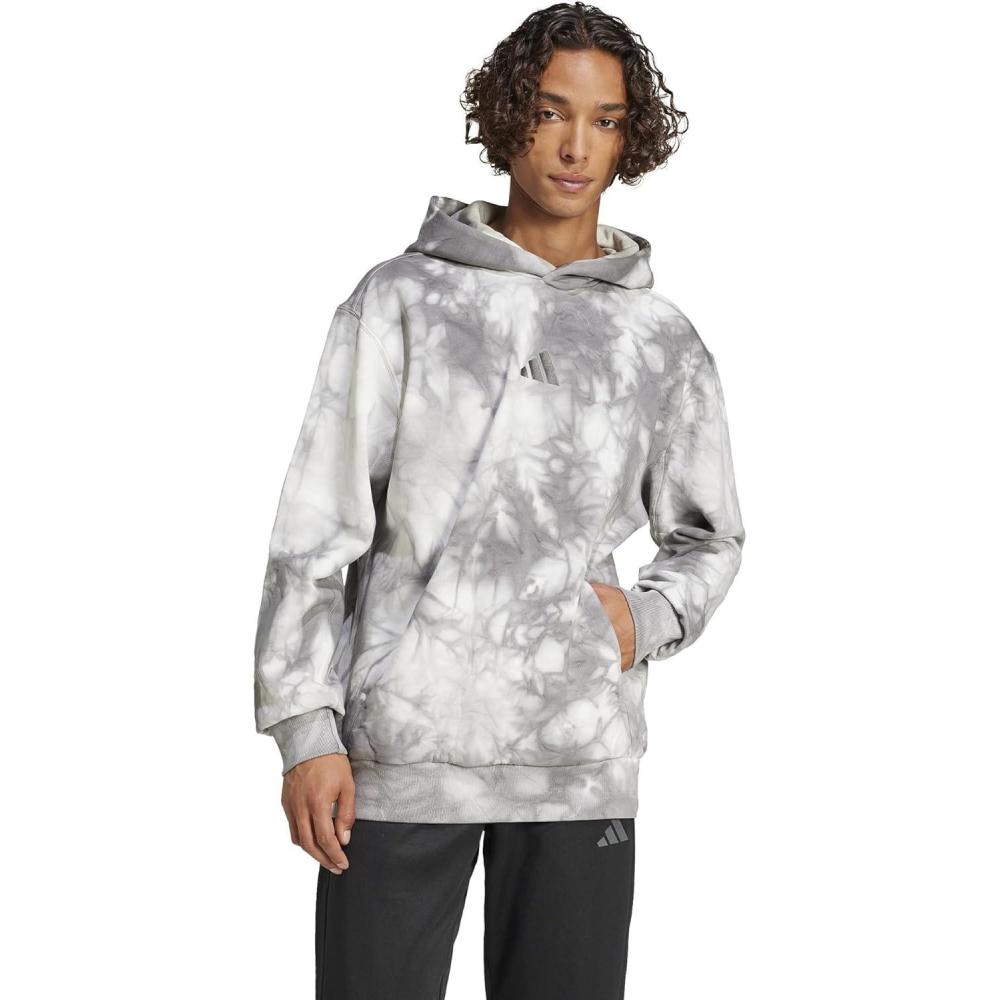 imageadidas mens All Szn Fleece Wash HoodieGrey