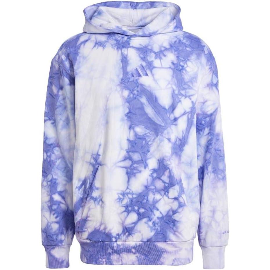 imageadidas mens All Szn Fleece Wash HoodieSemi Cobalt Blue