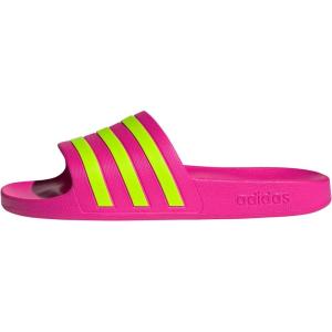 adidas womens Adilette Aqua(Shock Pink/Solar Slime/Shock Pink)