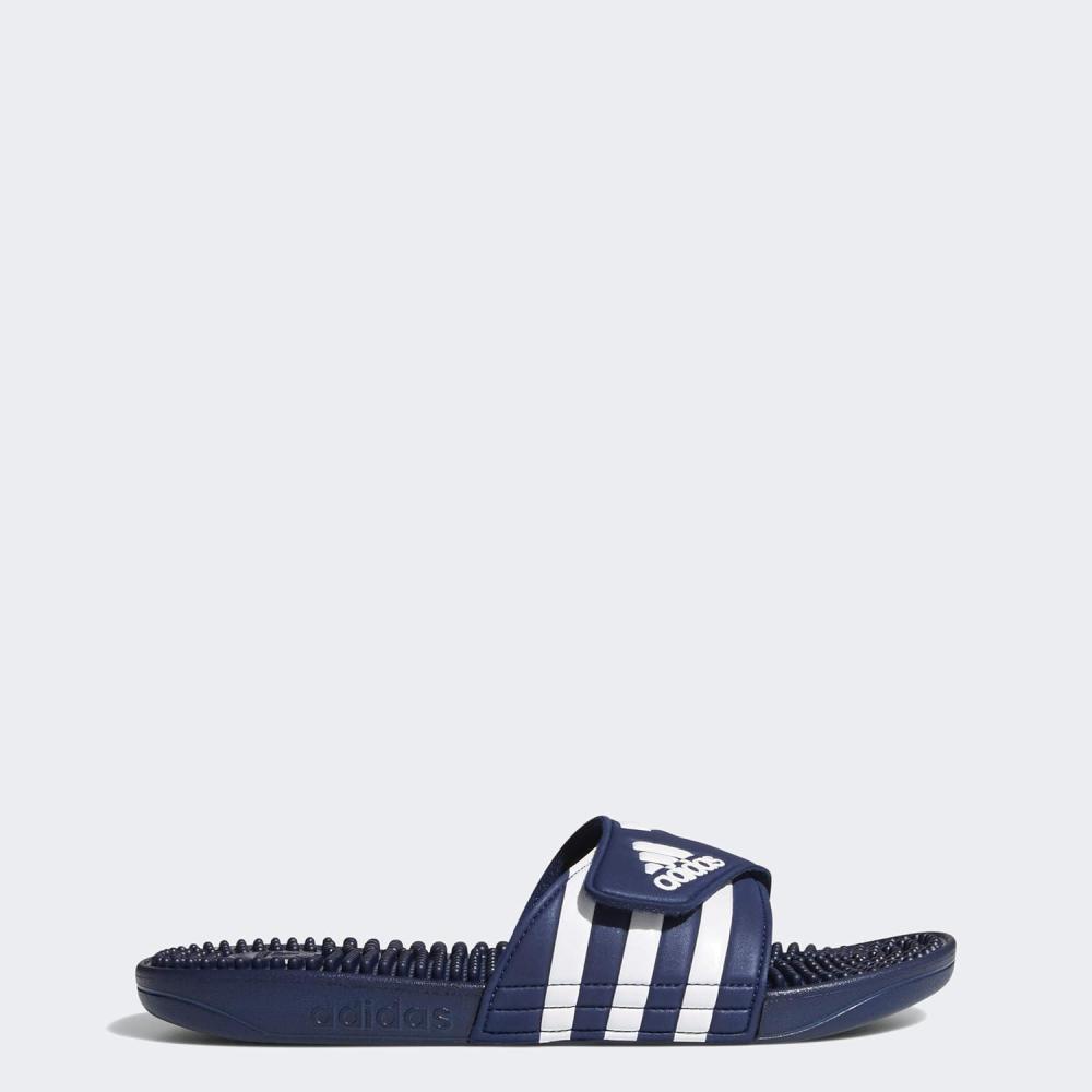 imageadidas Mens Adissage Slide SandalsDark BlueWhiteDark Blue