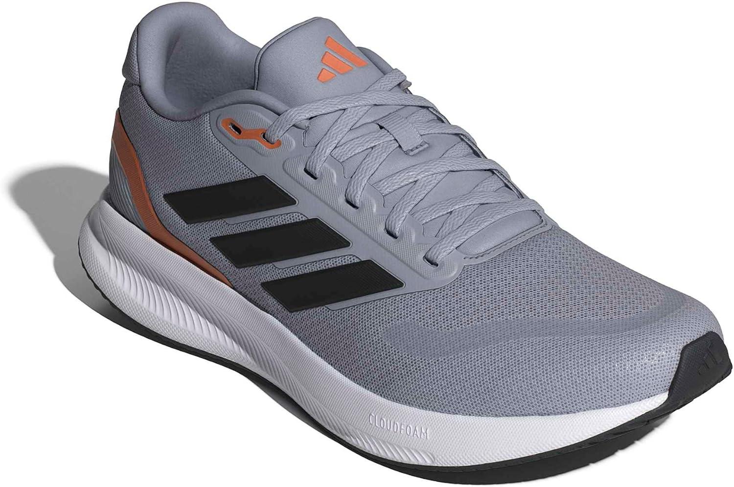 imageAdidas Mens Run Falcon 5Halo SilverBlackDusky Orange
