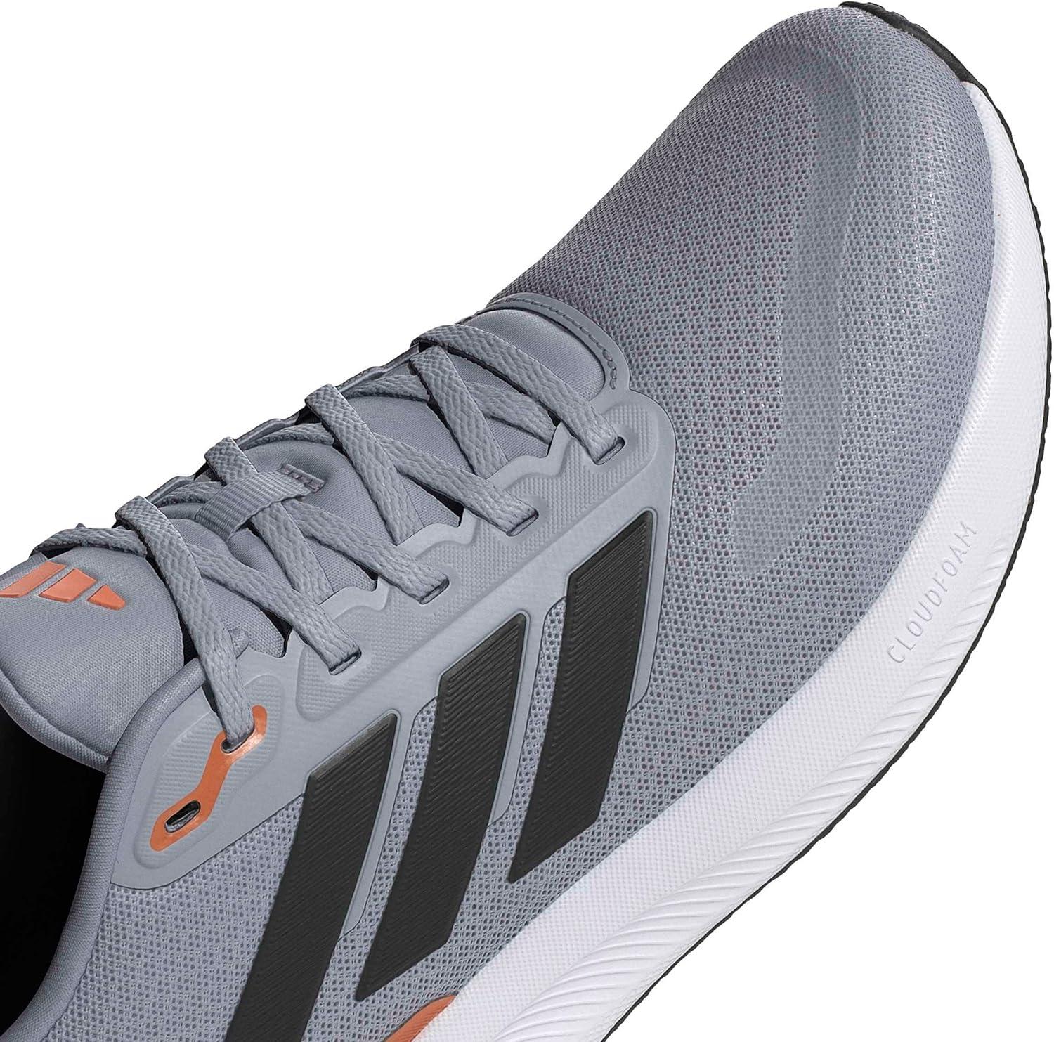 imageAdidas Mens Run Falcon 5Halo SilverBlackDusky Orange