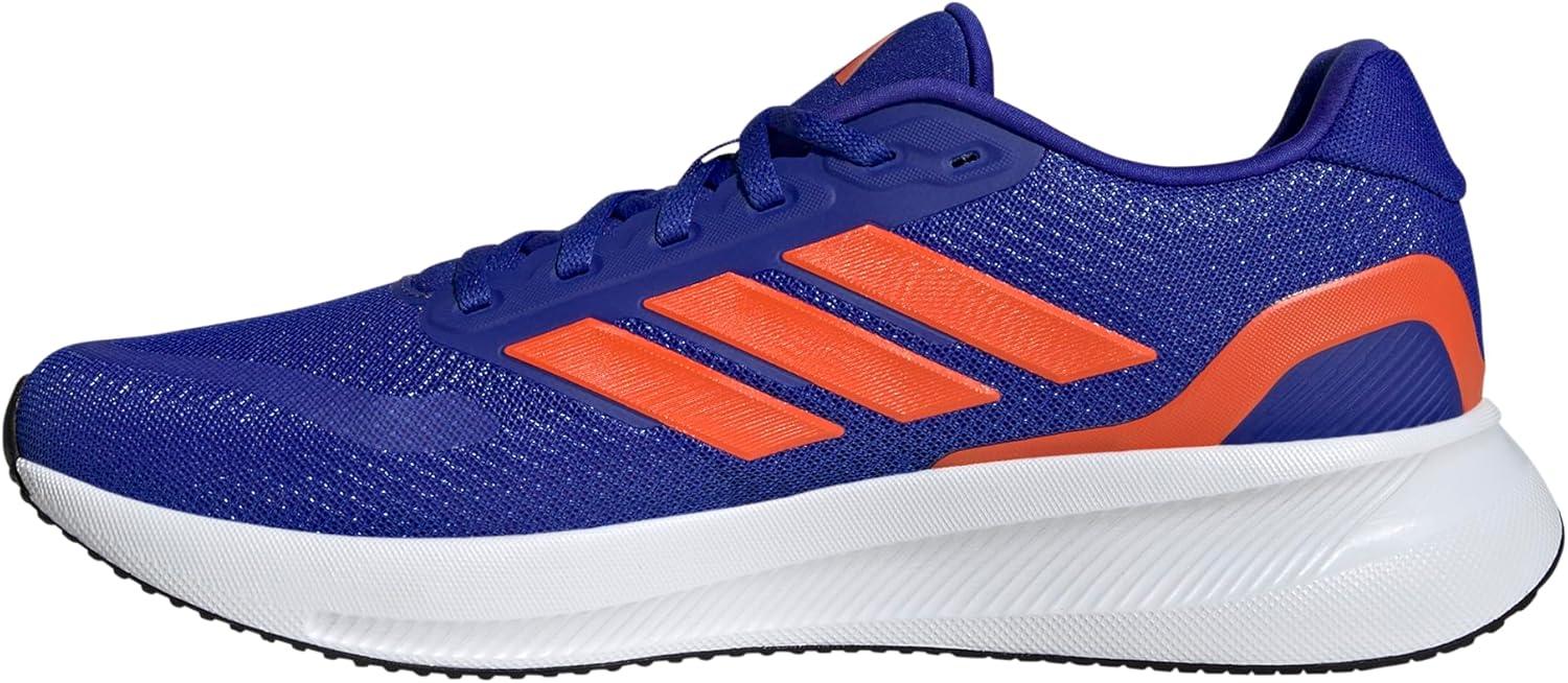 imageAdidas Mens Run Falcon 5Lucid BlueImpact OrangeBlack