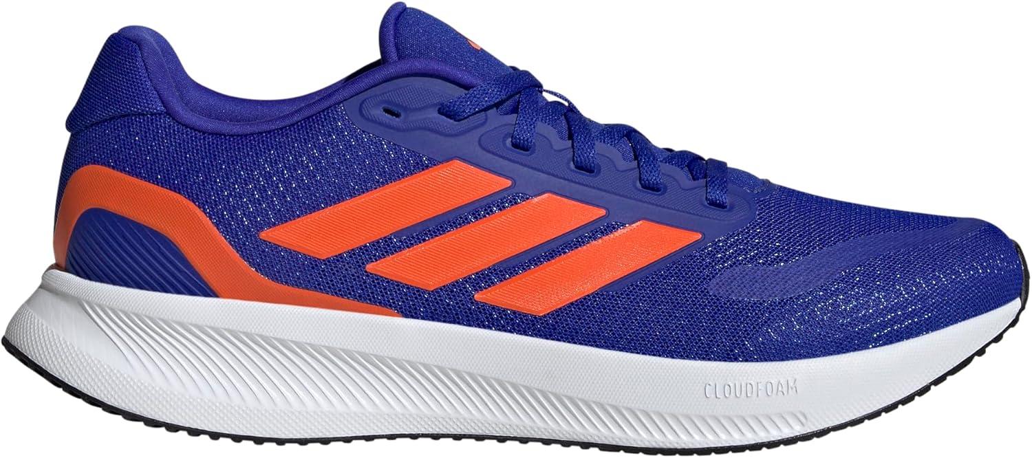 imageAdidas Mens Run Falcon 5Lucid BlueImpact OrangeBlack