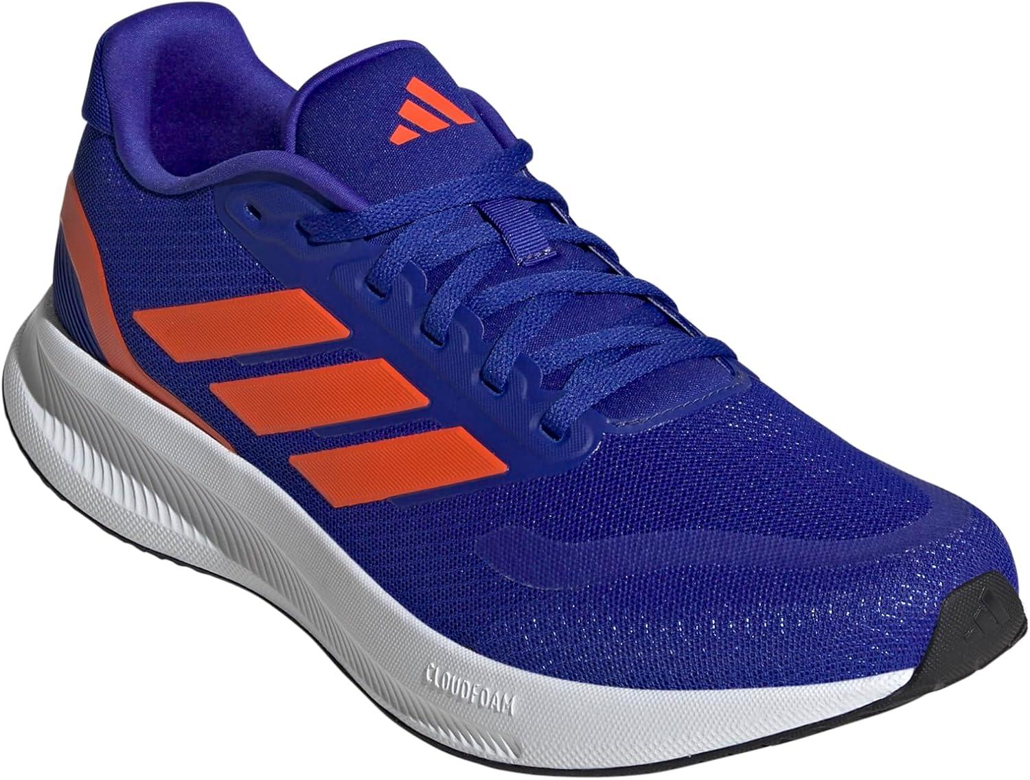 imageAdidas Mens Run Falcon 5Lucid BlueImpact OrangeBlack
