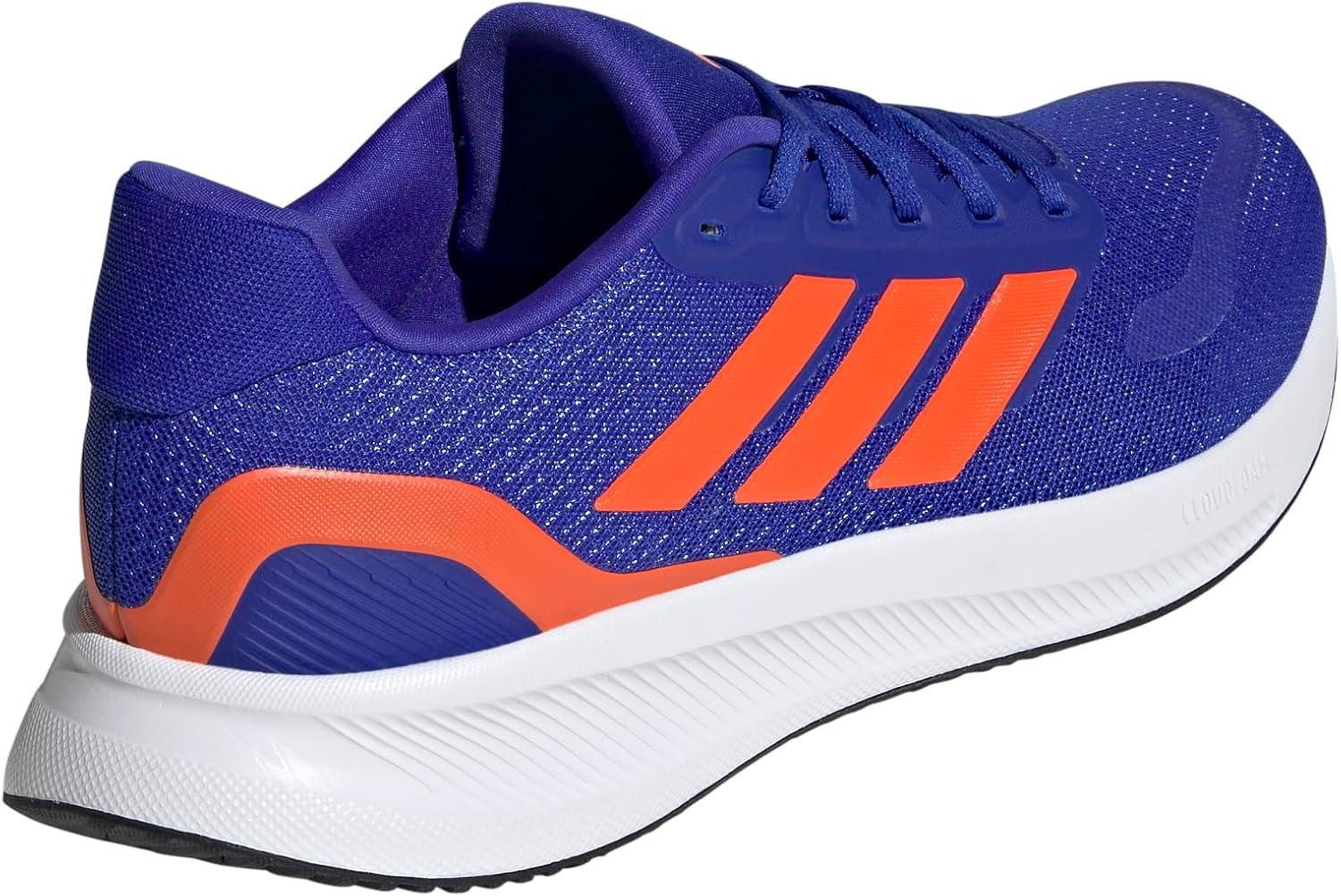 imageAdidas Mens Run Falcon 5Lucid BlueImpact OrangeBlack