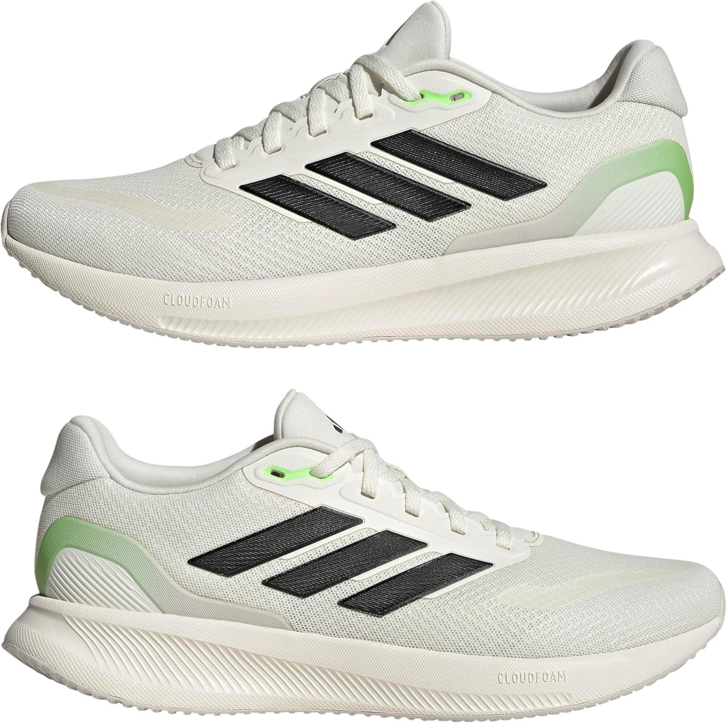 imageAdidas Mens Run Falcon 5Off WhiteBlackLime Burst