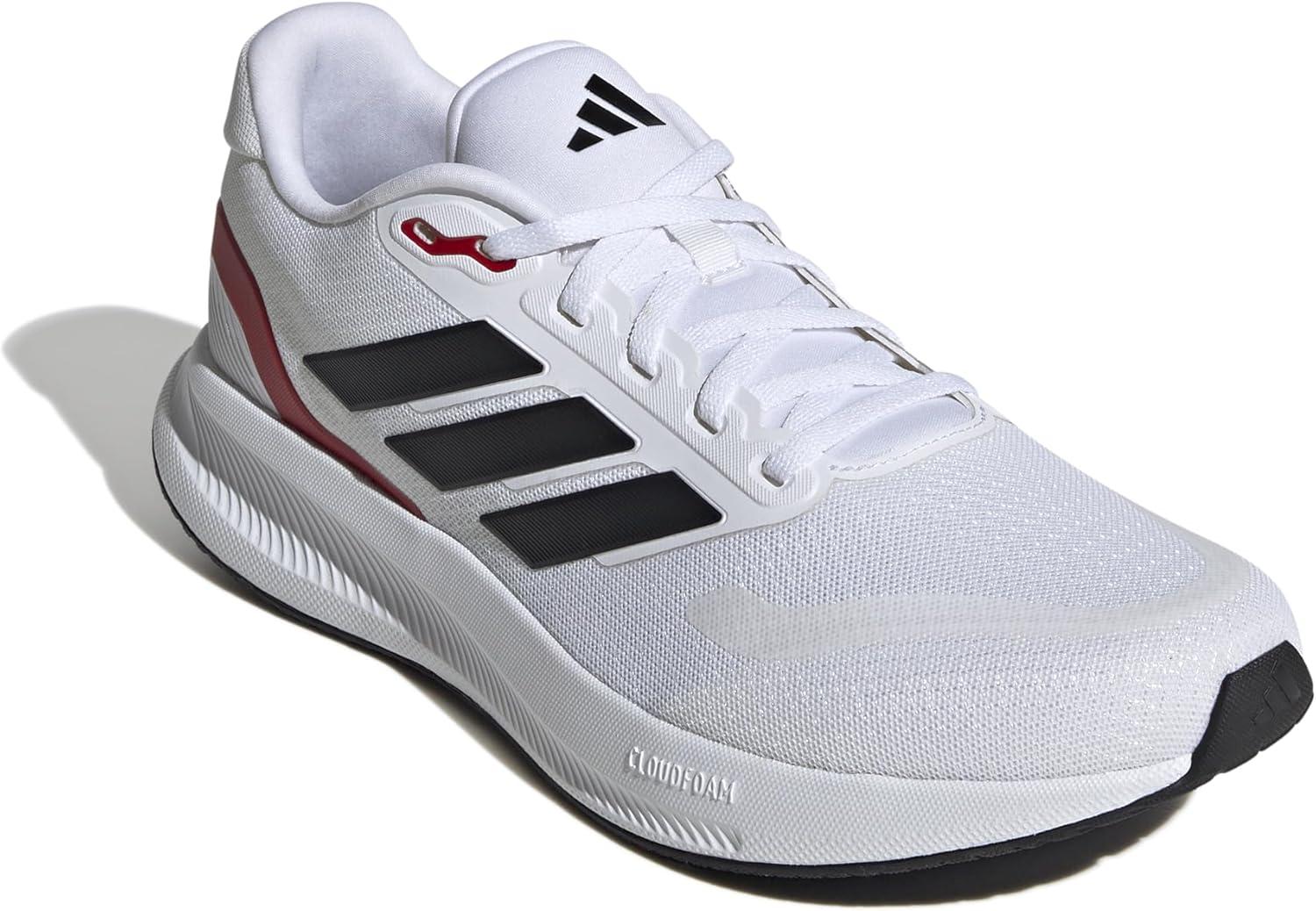 imageAdidas Mens Run Falcon 5WhiteBlackBetter Scarlet