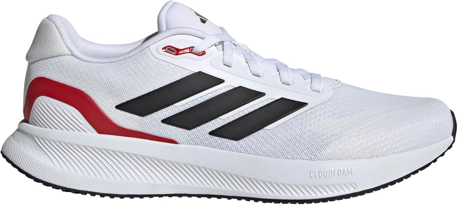 imageAdidas Mens Run Falcon 5WhiteBlackBetter Scarlet