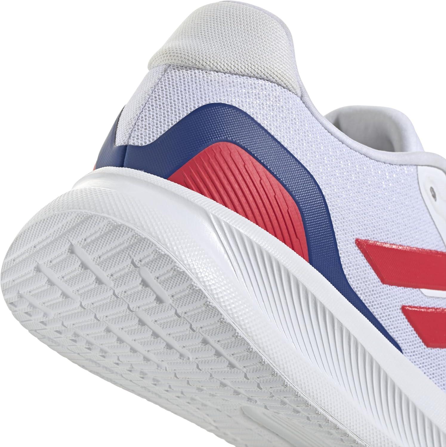 imageAdidas Mens Run Falcon 5WhiteSemi Lucid RedBlack