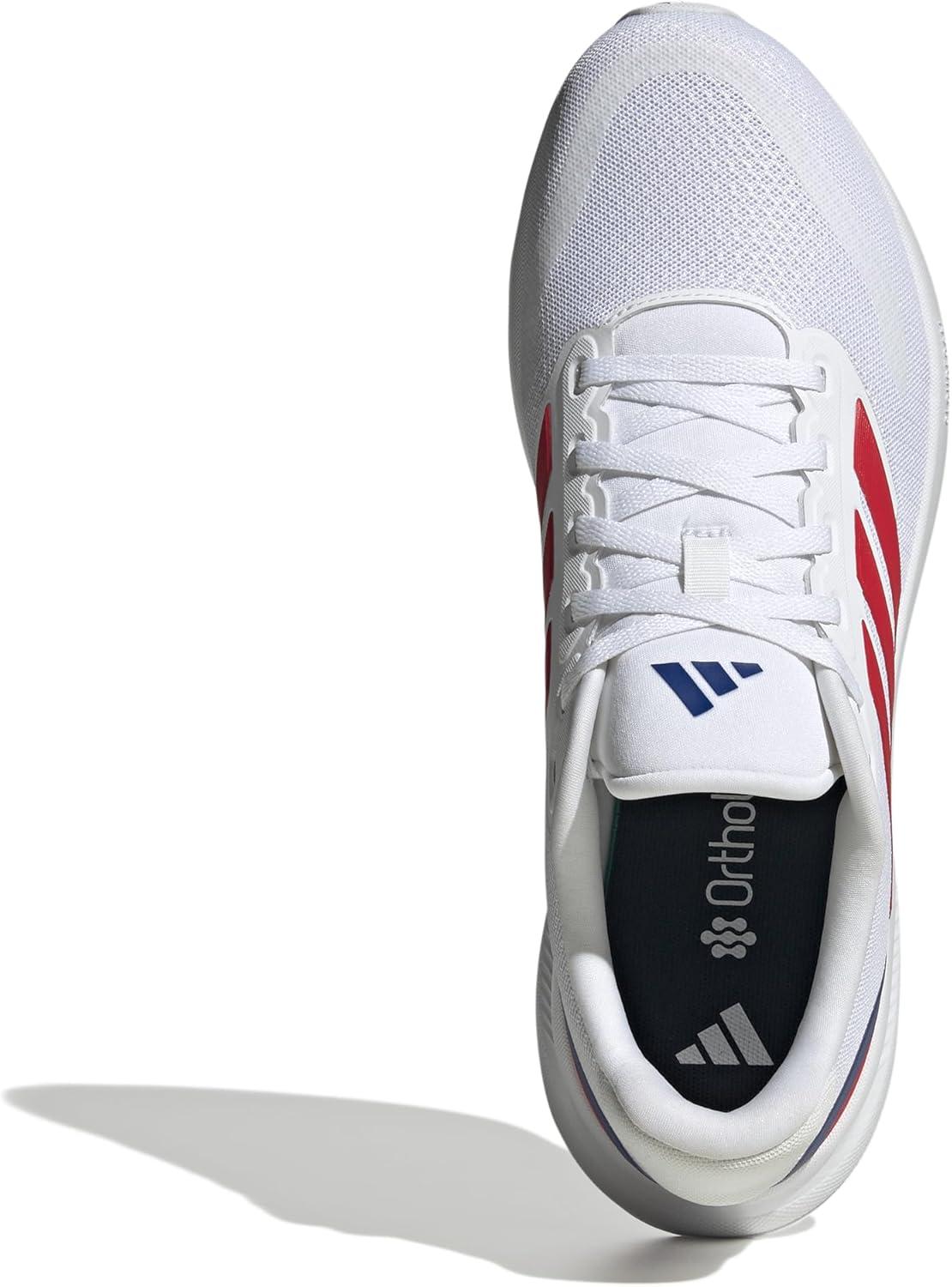 imageAdidas Mens Run Falcon 5WhiteSemi Lucid RedBlack