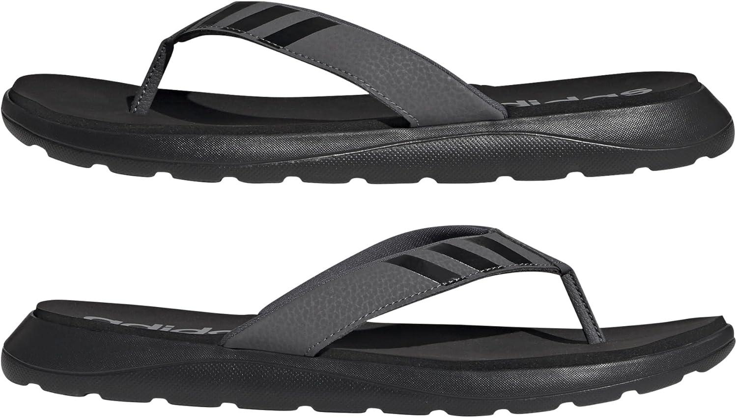 imageadidas Mens Leisure and Sportwear Flip Flop SandalsBlackGreyGrey