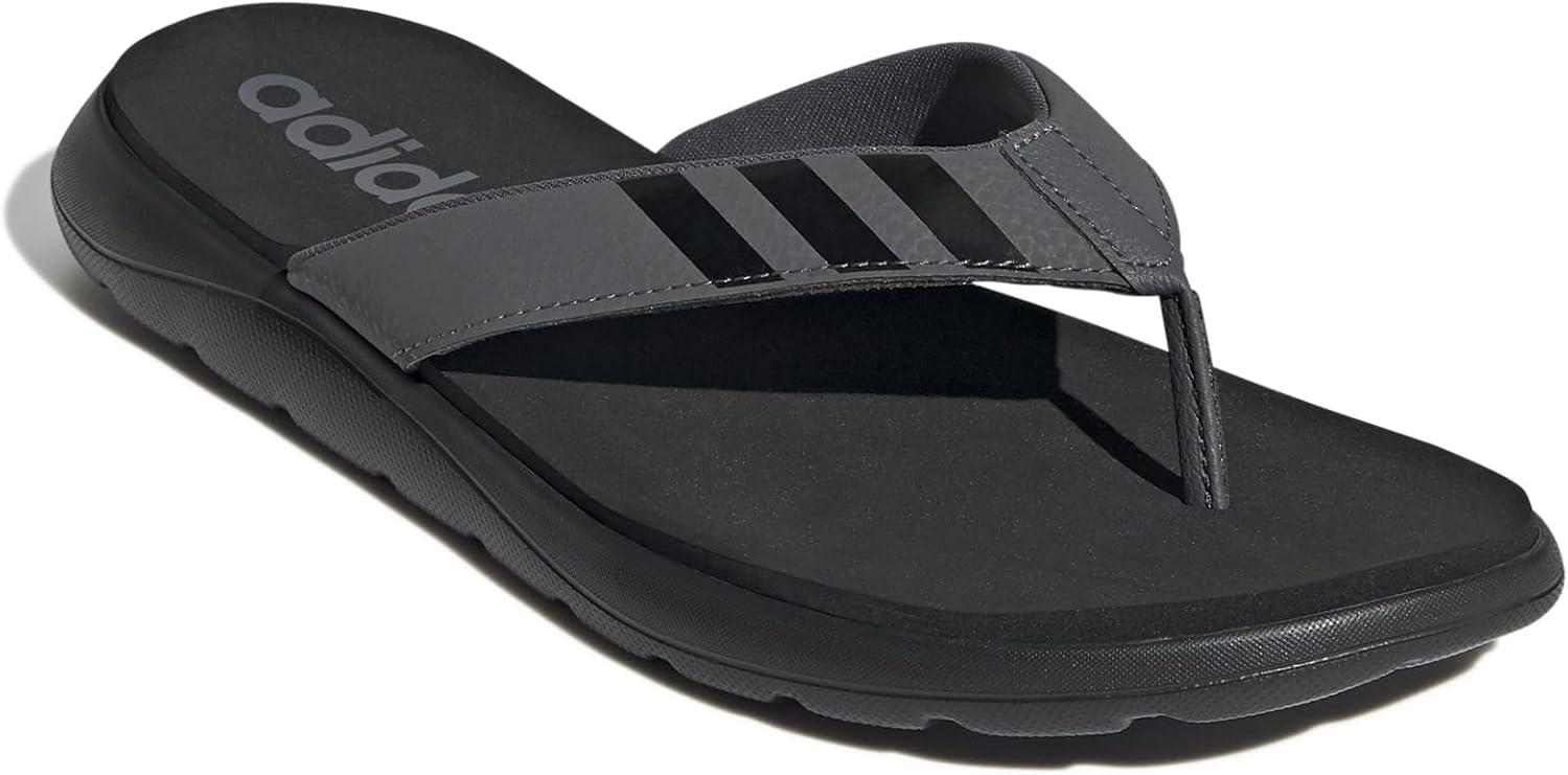 imageadidas Mens Leisure and Sportwear Flip Flop SandalsBlackGreyGrey