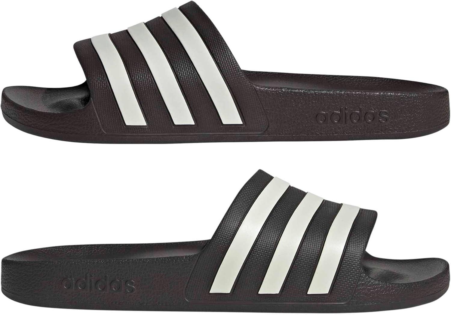 imageadidas Unisex Adult Adilette Aqua Slide SandalAurora CoffeeIce Gold MetallicAurora Coffee