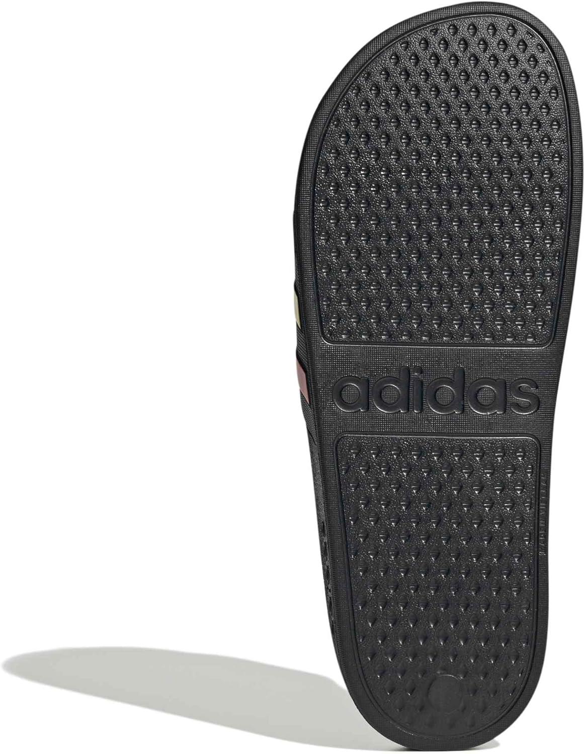 imageadidas Unisex Adult Adilette Aqua Slide SandalCore BlackGreenPure Ruby