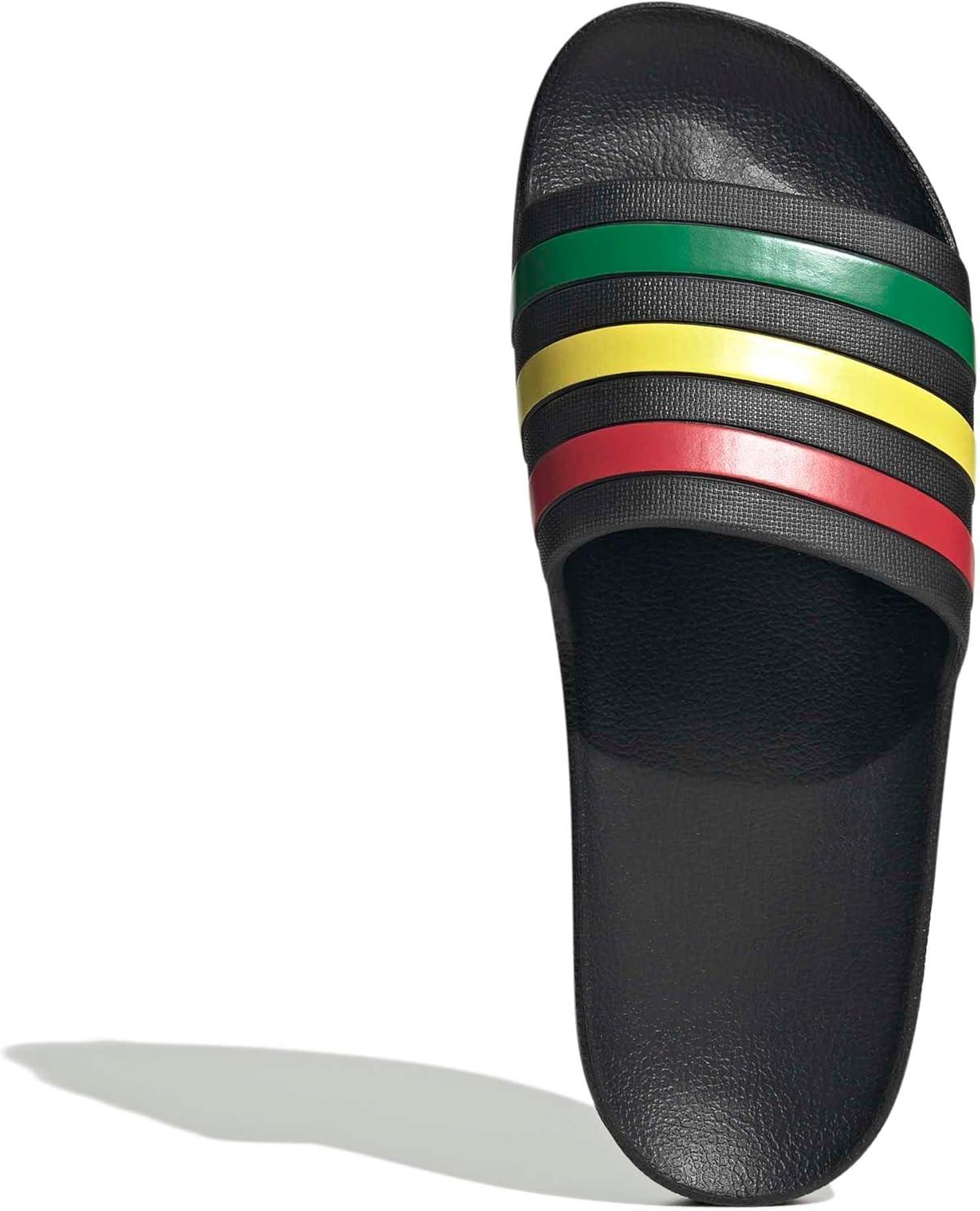 imageadidas Unisex Adult Adilette Aqua Slide SandalCore BlackGreenPure Ruby