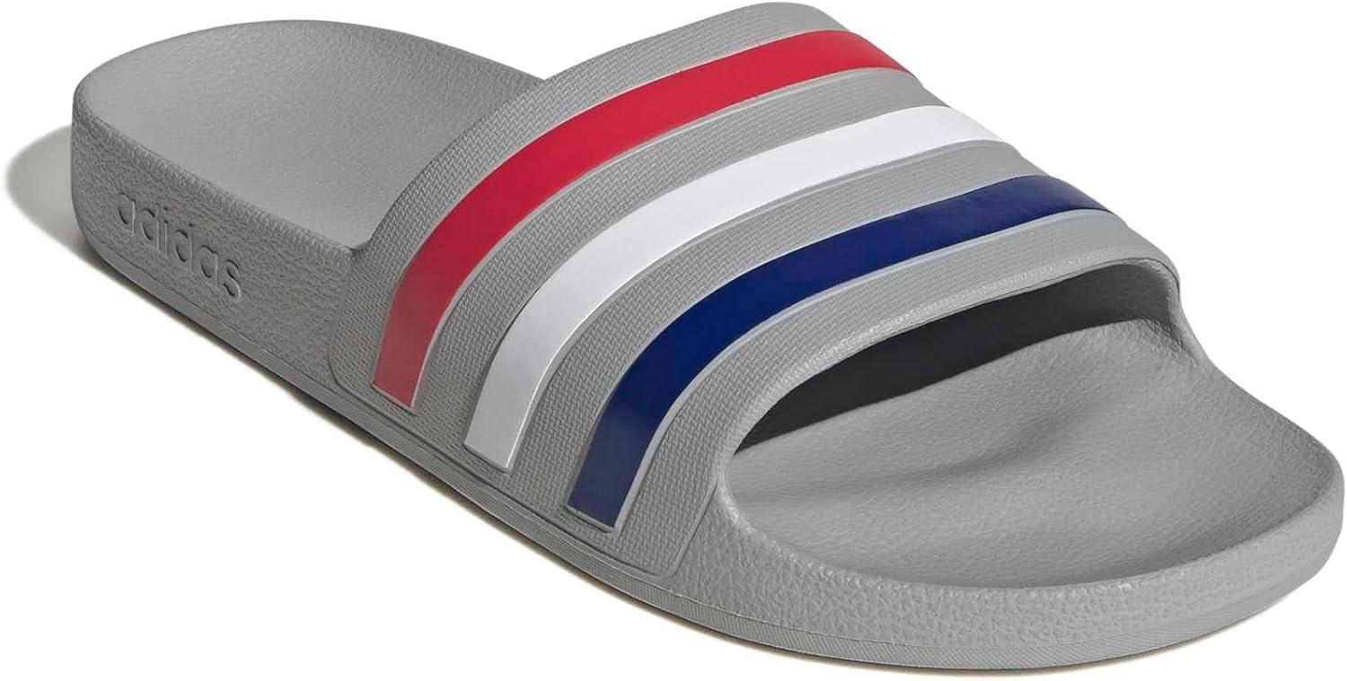 imageadidas Unisex Adult Adilette Aqua Slide SandalGreyMystery InkPure Ruby