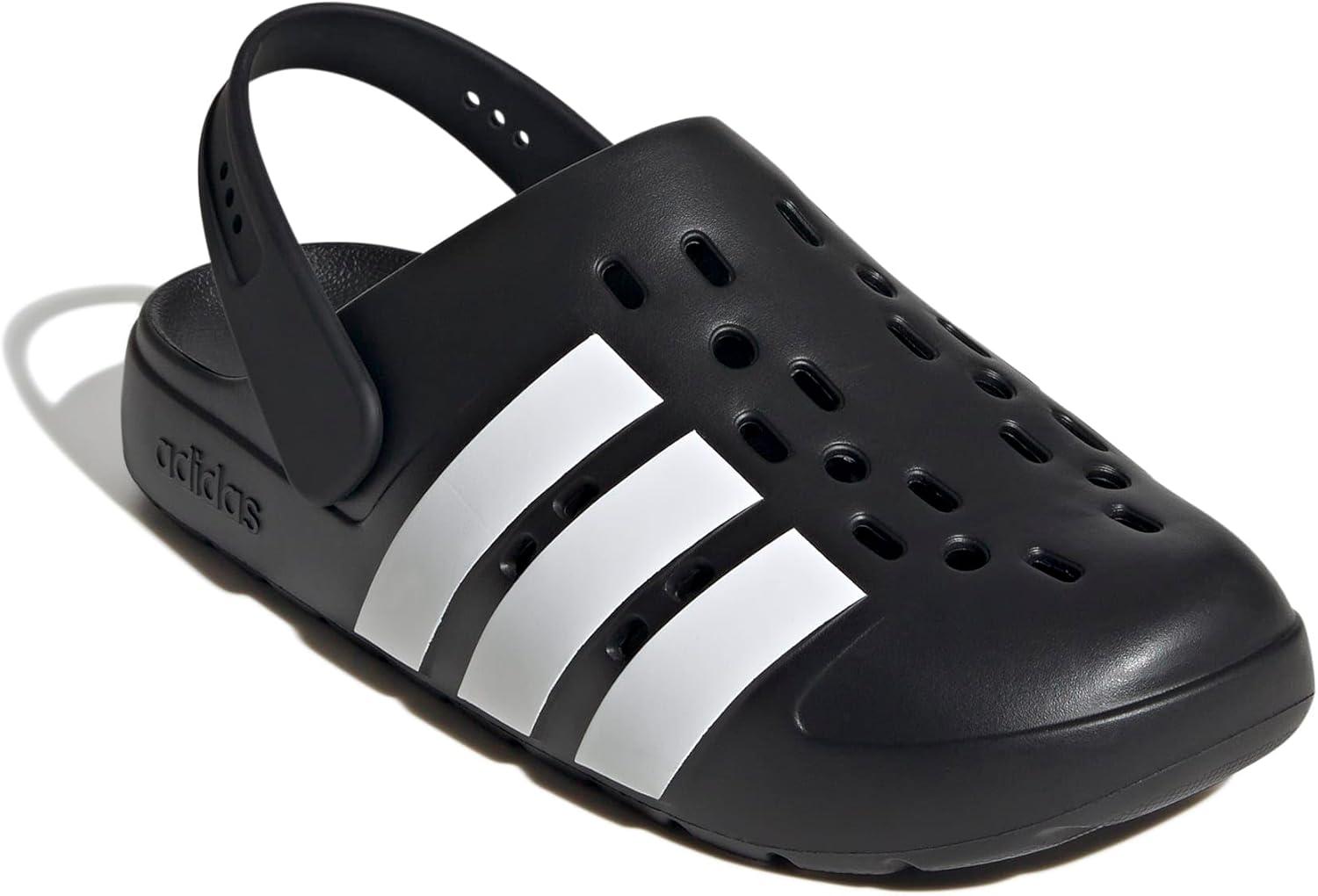 imageadidas Unisex Adult Adilette Clog 20 ClogsBlackWhiteBlack