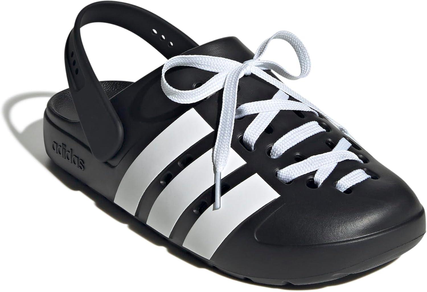 imageadidas Unisex Adult Adilette Clog 20 ClogsLacesCore BlackWhiteCore Black