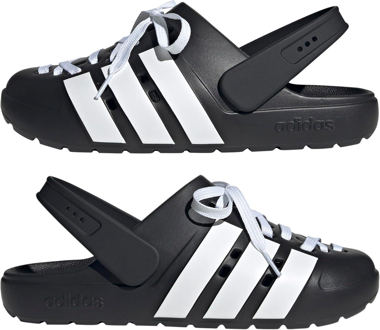 imageadidas Unisex Adult Adilette Clog 20 ClogsLacesCore BlackWhiteCore Black
