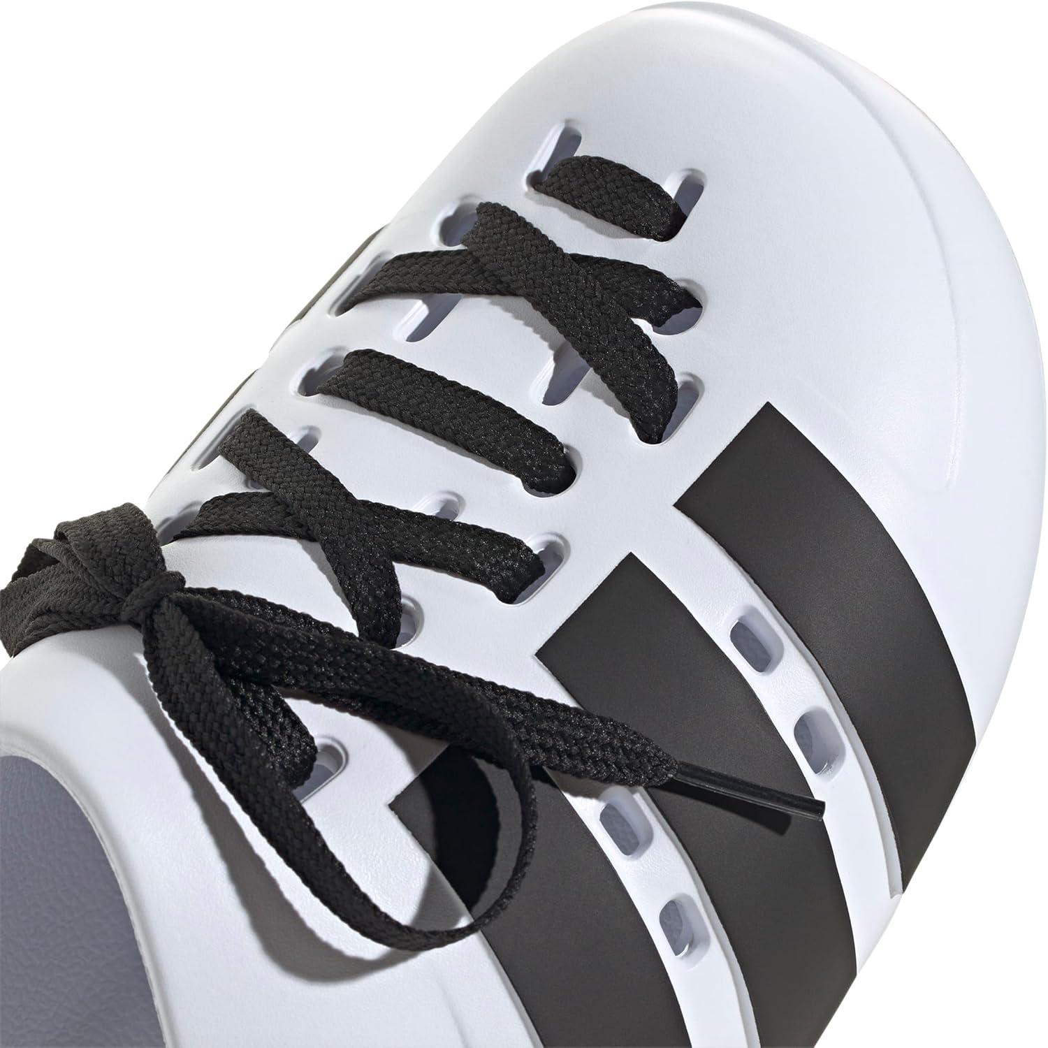imageadidas Unisex Adult Adilette Clog 20 ClogsWhiteBlackGold Metallic