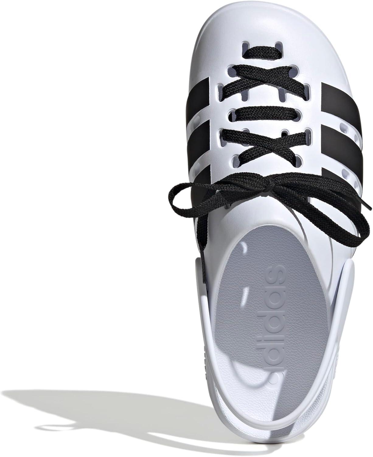 imageadidas Unisex Adult Adilette Clog 20 ClogsWhiteBlackGold Metallic